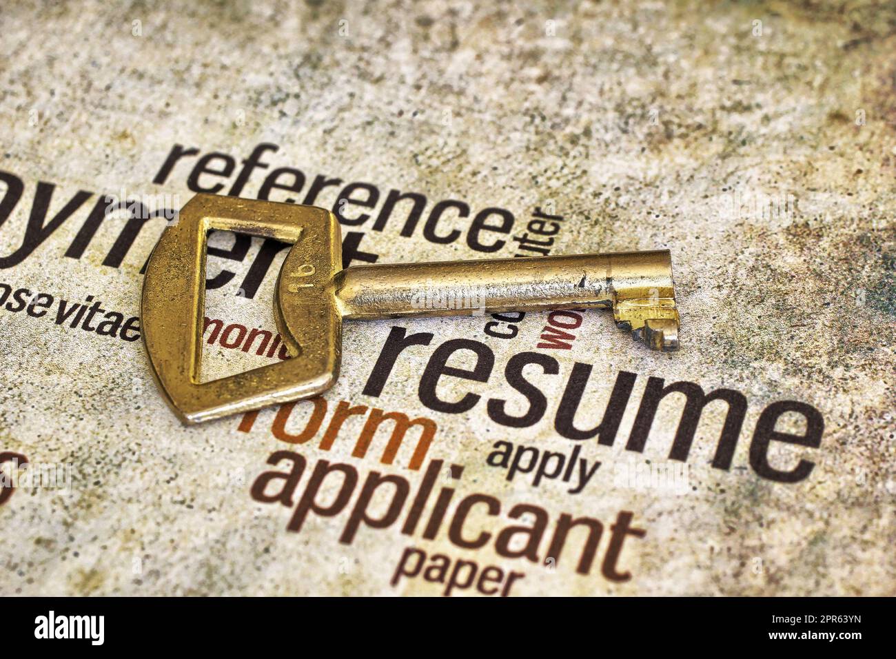 Resume and key Stock Photo Alamy - Resume And Key 2PR63YN