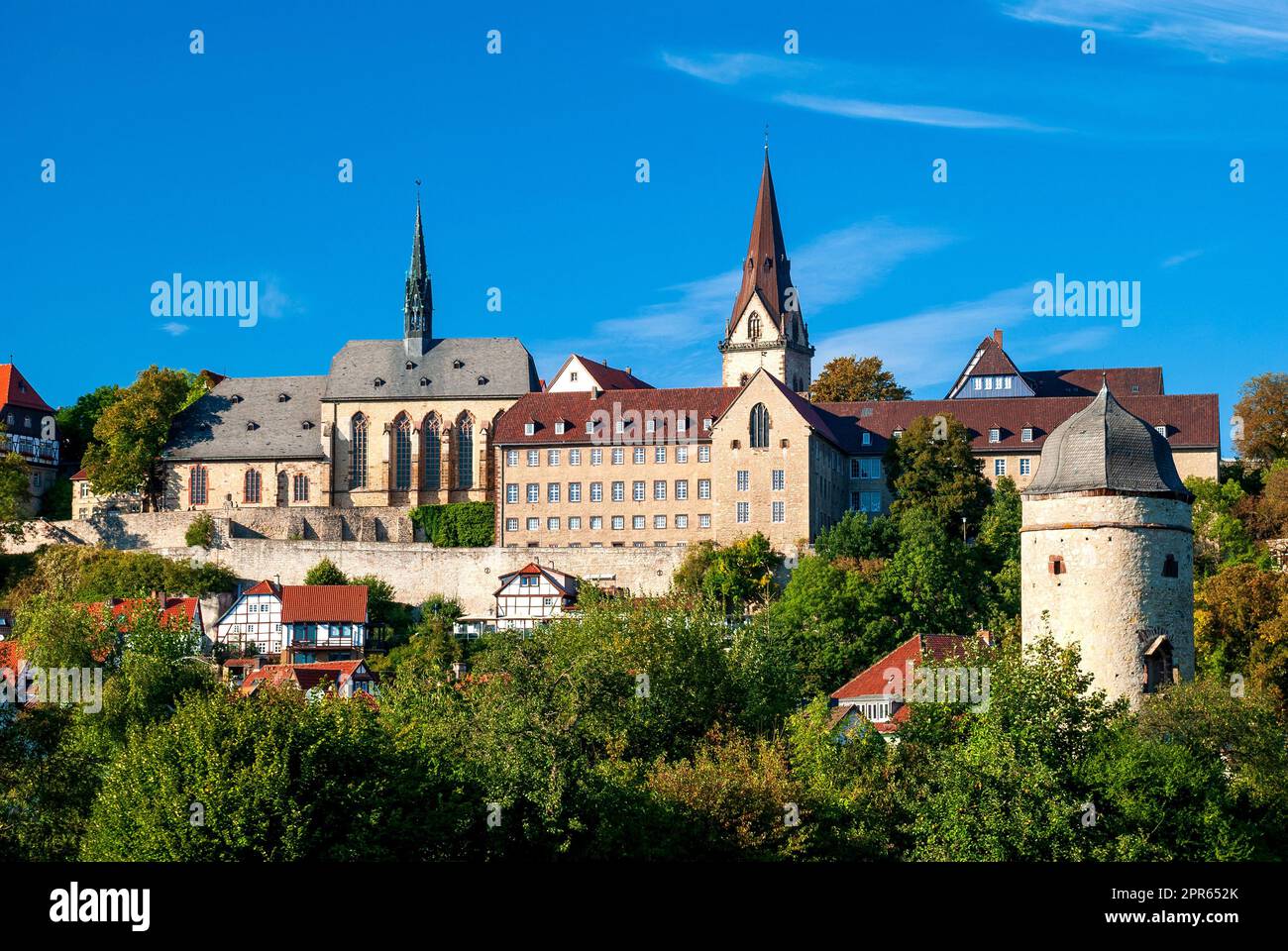 Cityscape of Warburg in eastern North Rhine-Westphalia, in the state of North Rhine-Westphalia, Germany Stock Photo