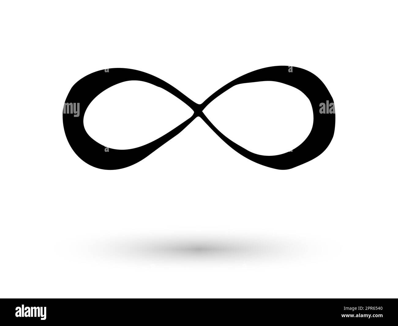 Infinity symbol hand drawn with ink brush. Thin line scribble icon ...