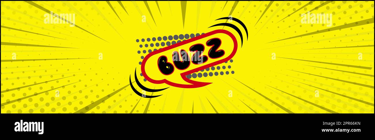 Comic lettering BUZZ on white background - Vector illustration Stock ...