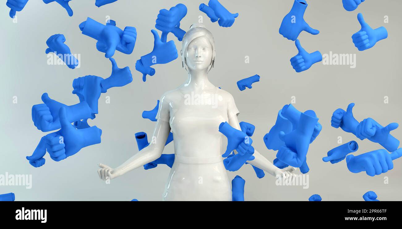 Social Media Affirmation and Validation Through Fans Concept Stock