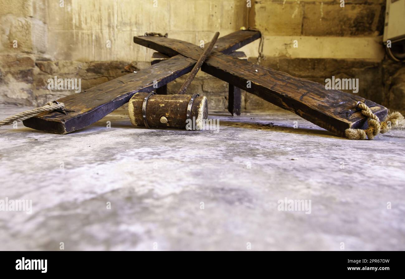 Medieval torture instruments Stock Photo