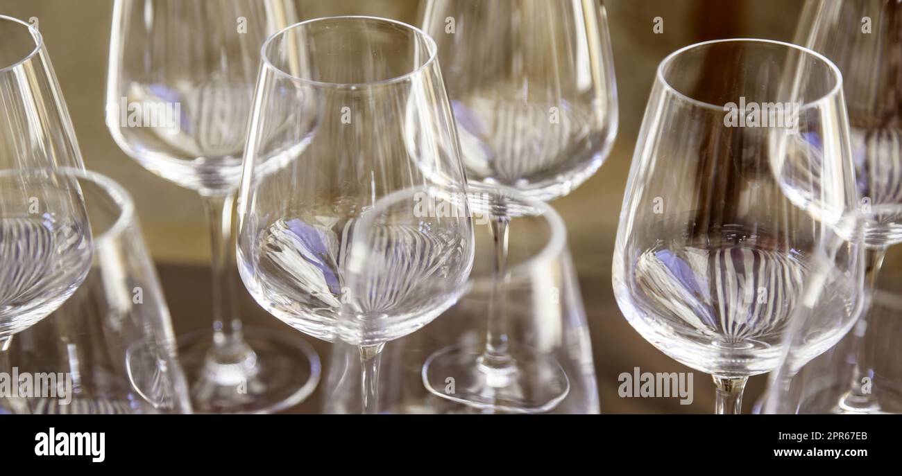 Crystal wine glasses Stock Photo Alamy