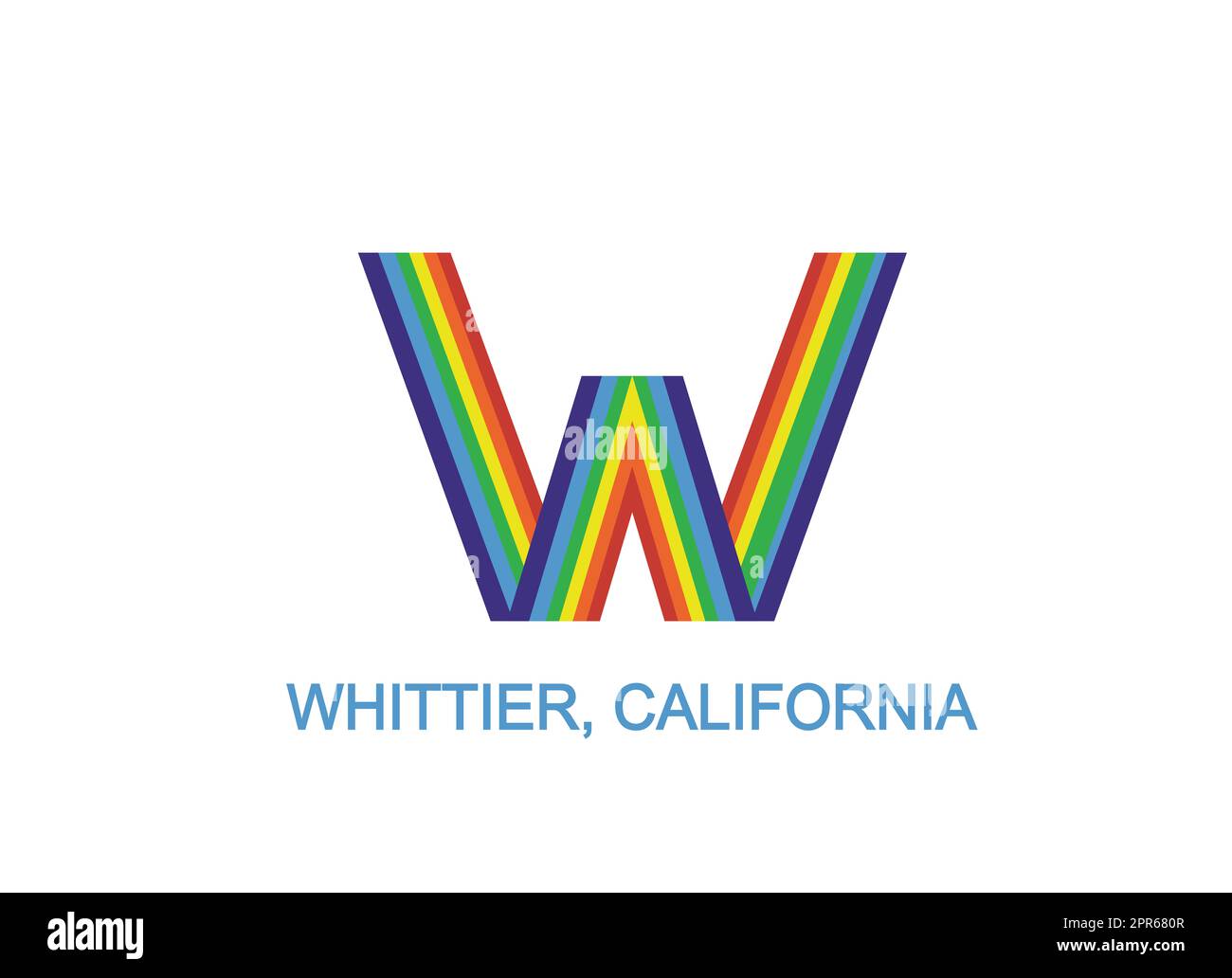 The flag of the city of Whittier California USA Stock Photo Alamy