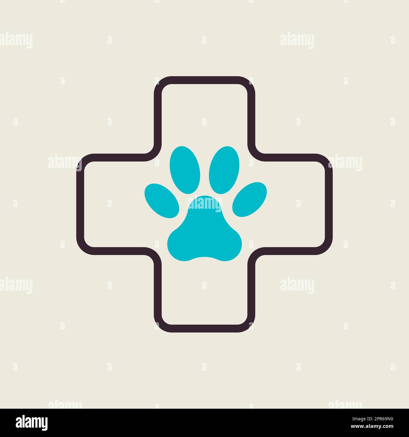 Veterinary vector isolated icon. Pet animal sign. Graph symbol for pet and veterinary web site and apps design, logo, app, UI Stock Photo