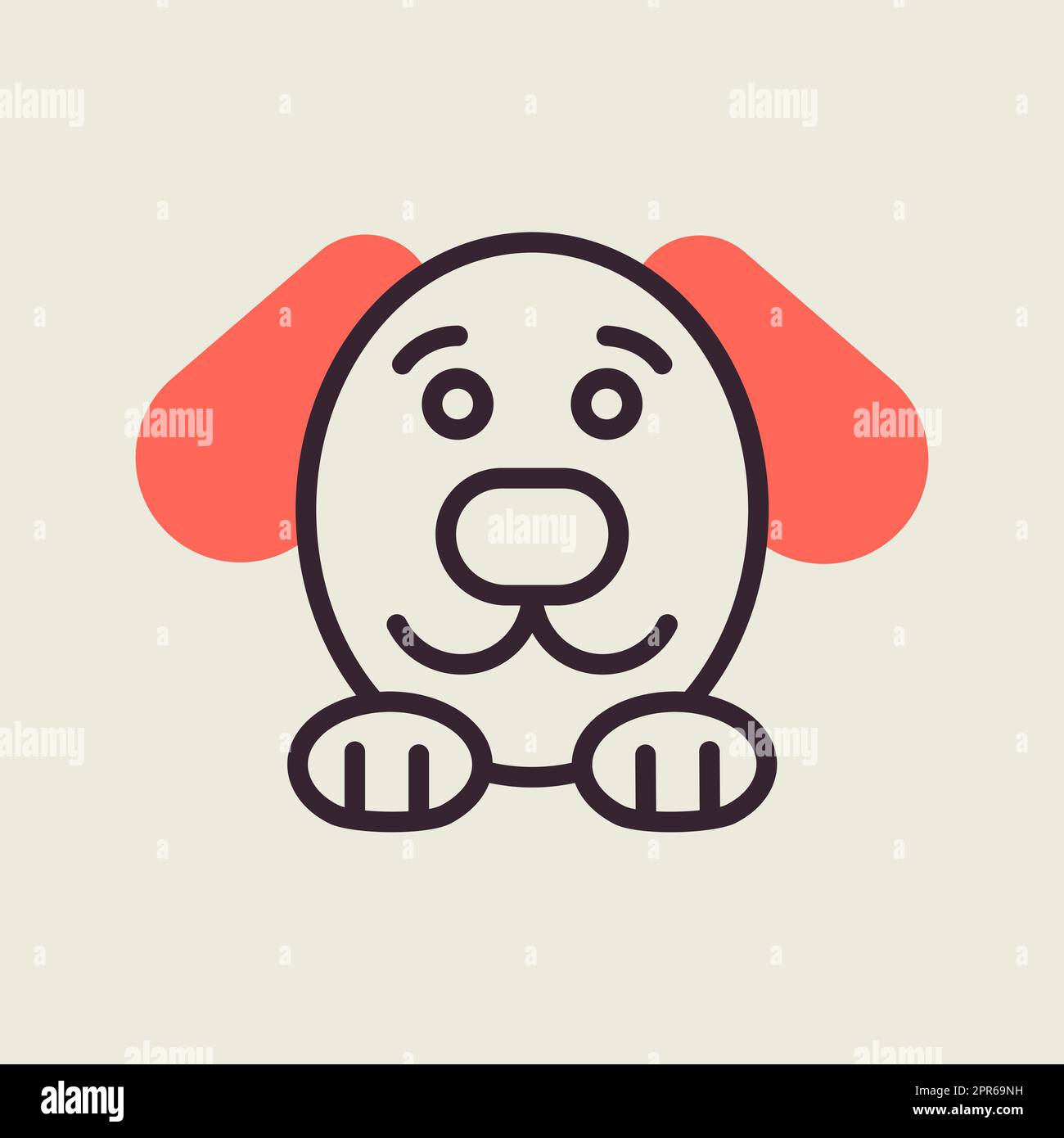 Dog vector isolated icon. Pet animal sign. Graph symbol for pet and veterinary web site and apps design, logo, app, UI Stock Photo