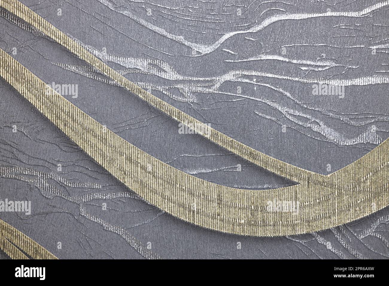 Grey fabric tapestry background with a modern repeat patterns and textures Stock Photo