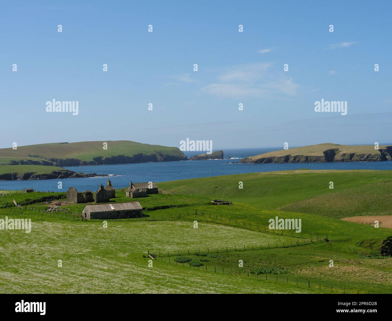 the shetland island with the city of Lerwick Stock Photo Alamy