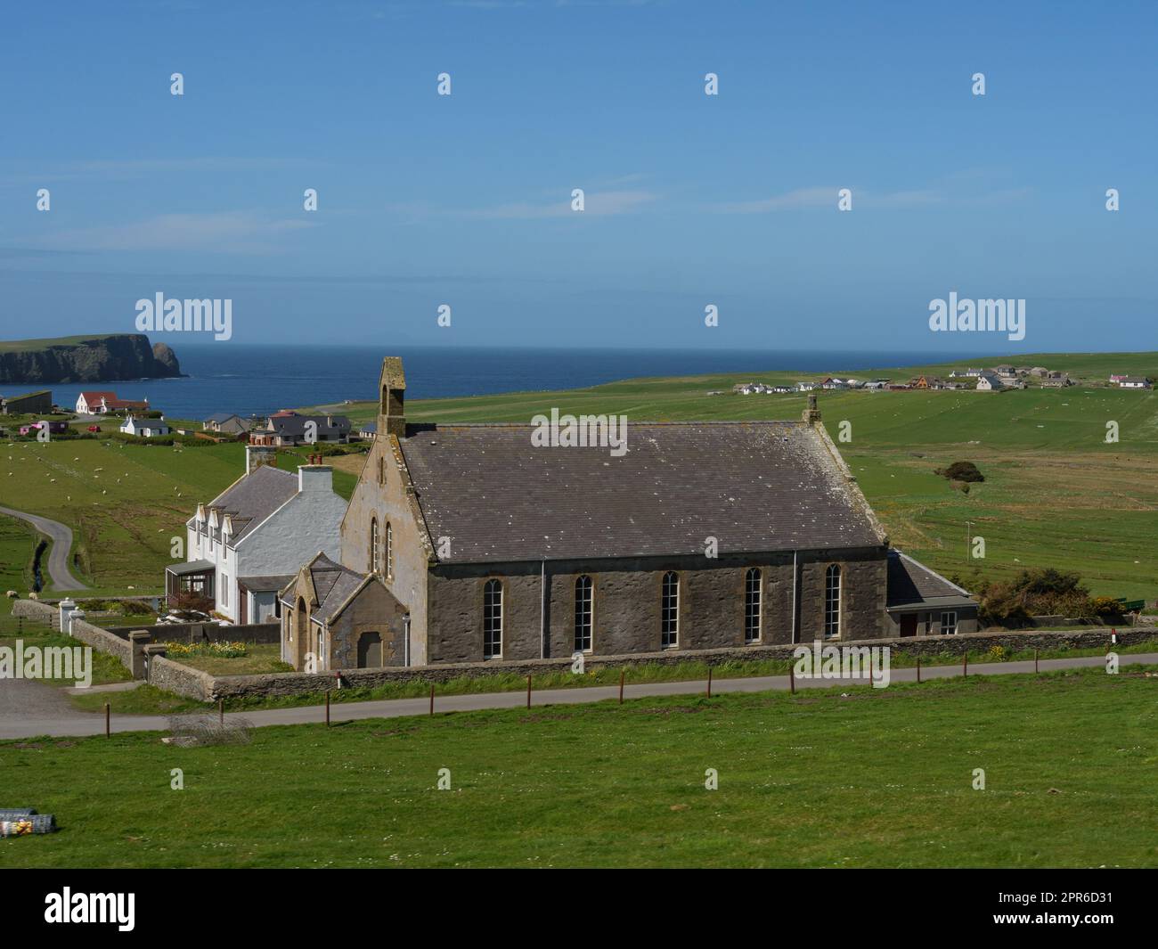 the shetland island with the city of Lerwick Stock Photo Alamy