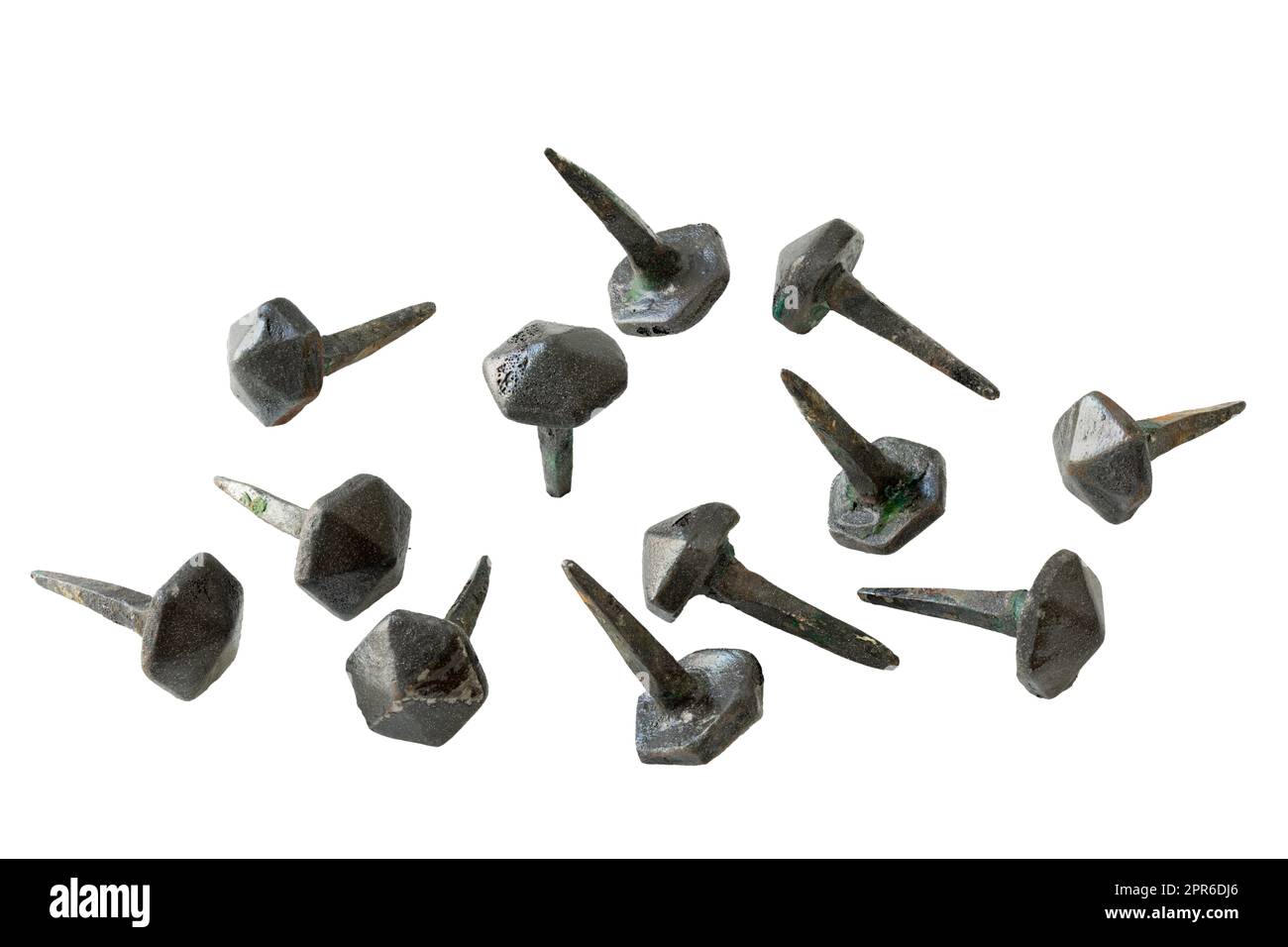 Handmade old and used nails Stock Photo Alamy