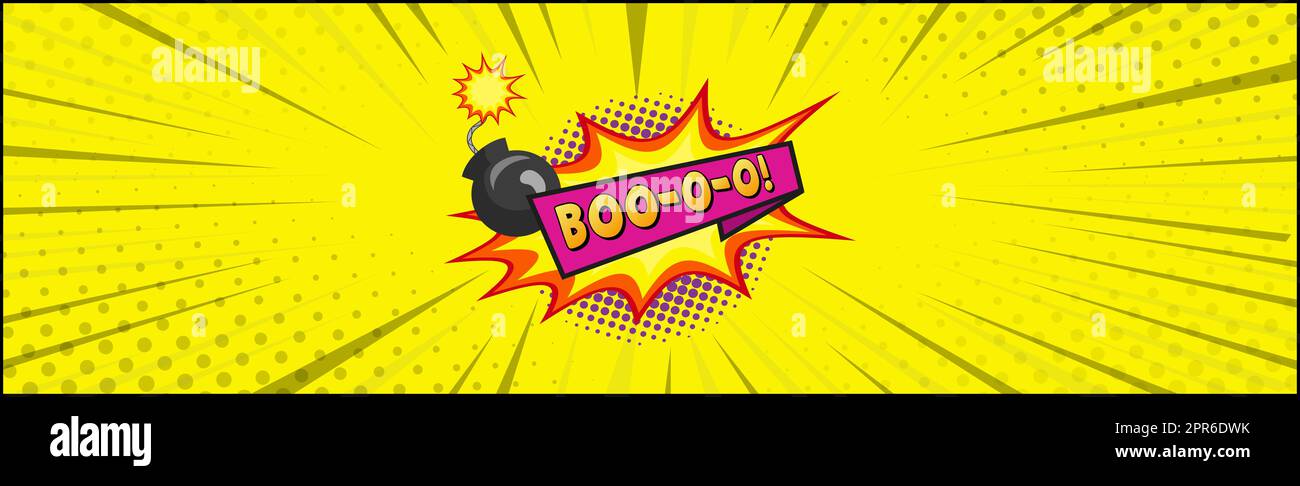 Comic lettering BOO-O-O on white background - Vector illustration Stock ...