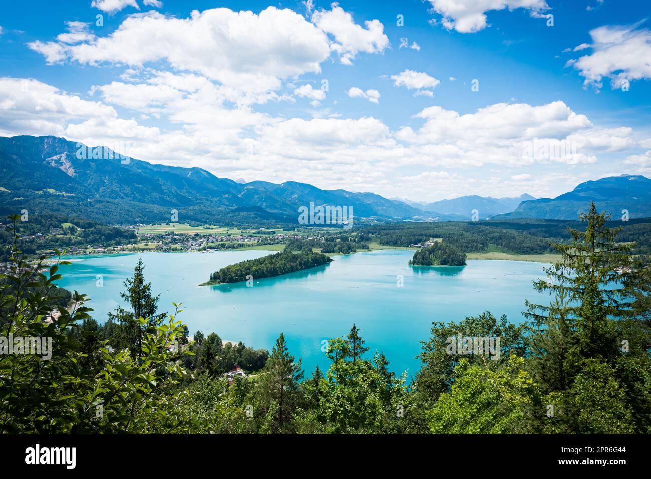 Lake Faaker See in Carinthia, Austria Stock Photo