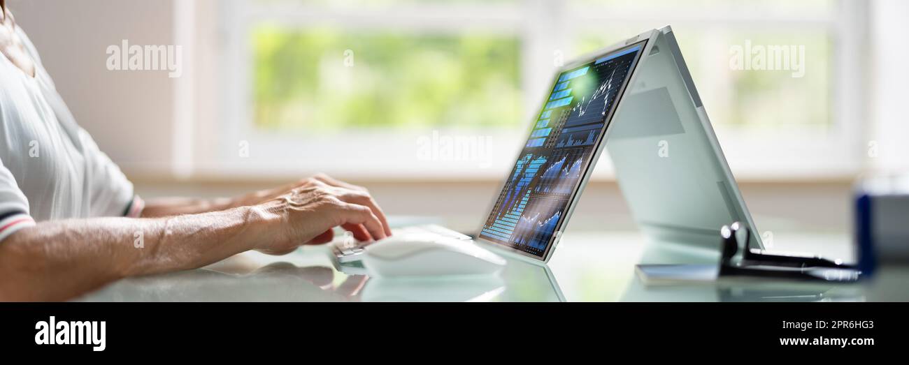Data Analyst Using Data Analytics KPI Stock Photo