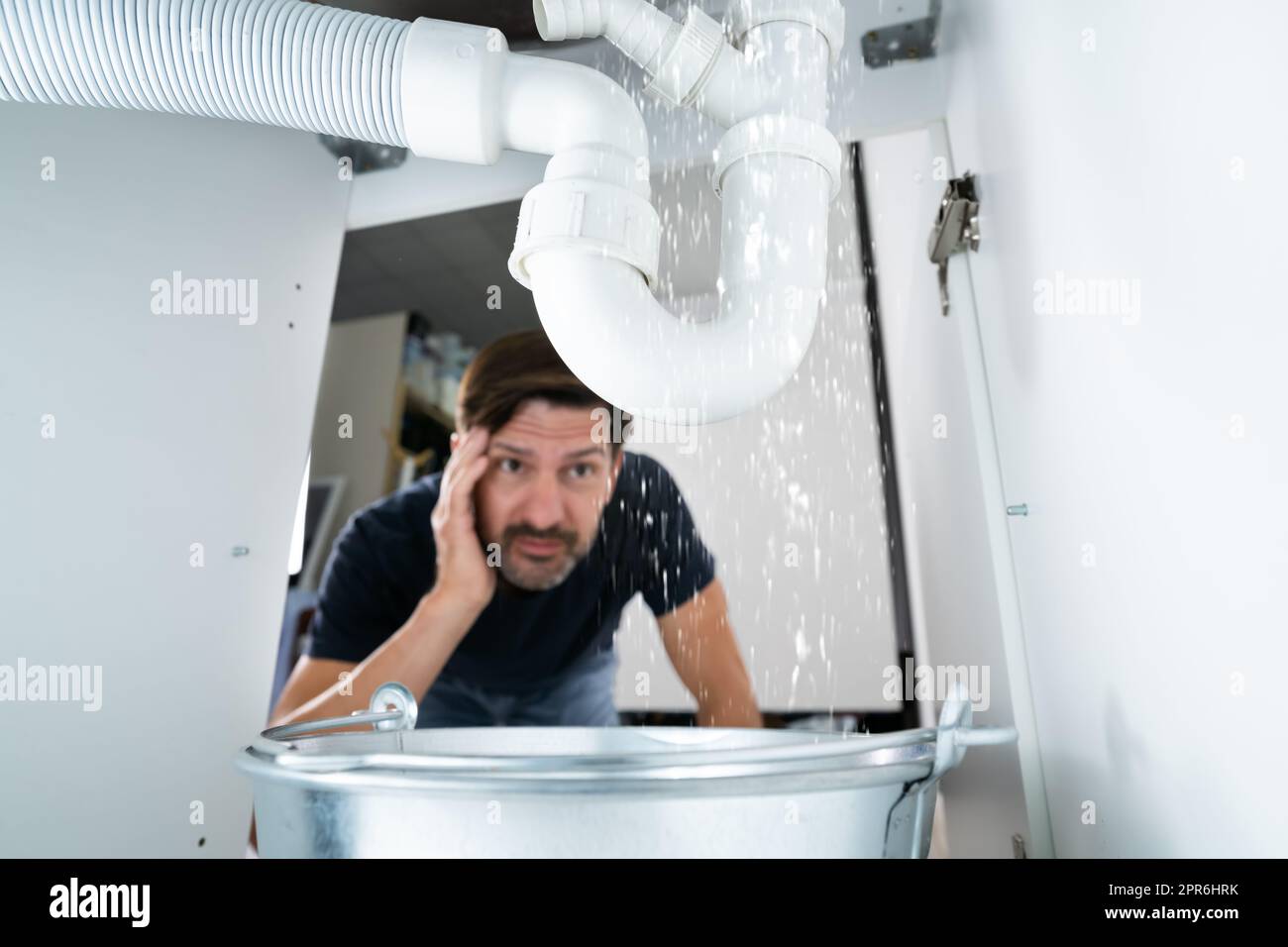 Water Damage And Pipes Leakage Stock Photo Alamy