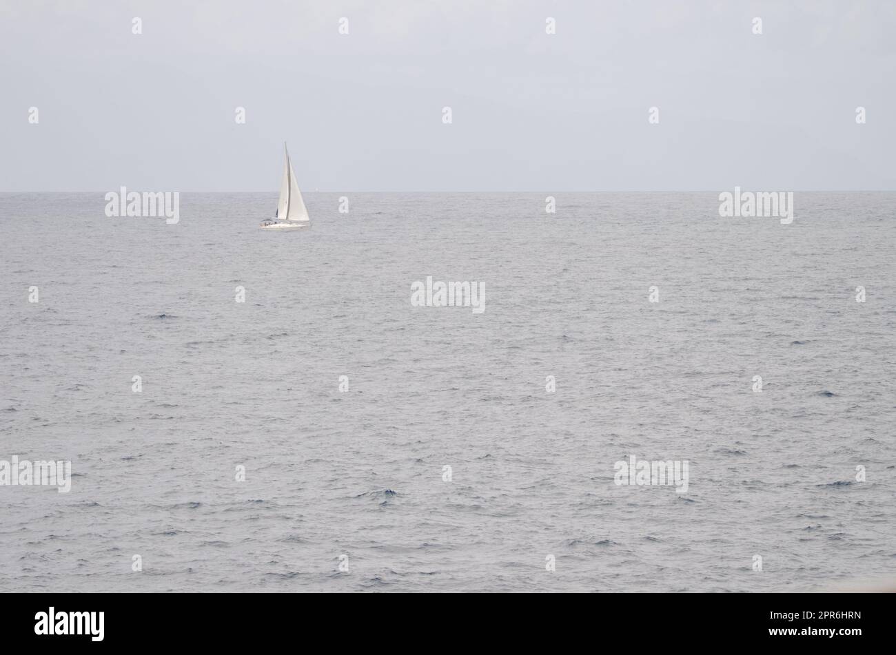 Sailboat in the Atlantic Ocean Stock Photo - Alamy