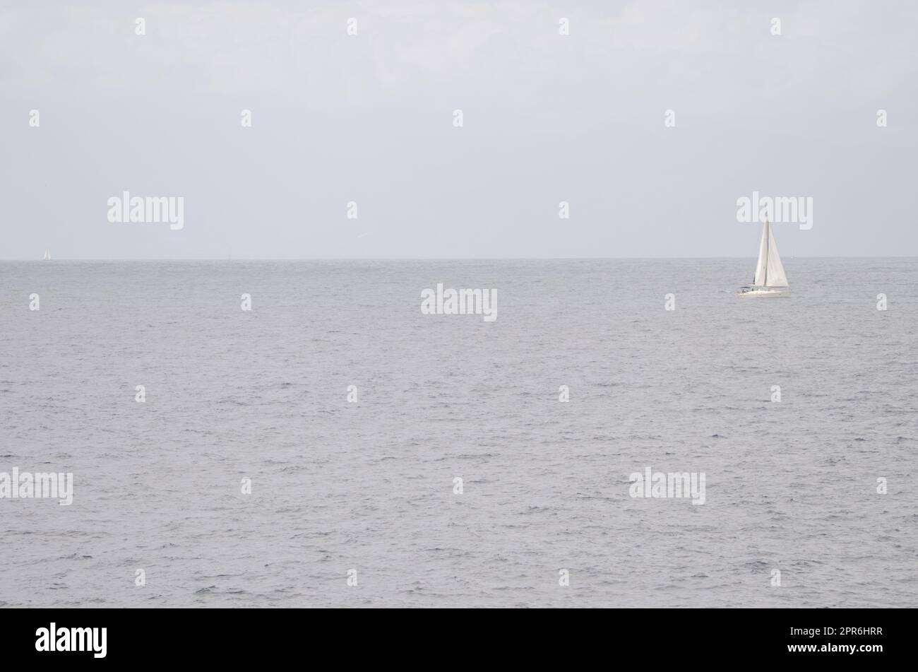 Sailboat in the Atlantic Ocean Stock Photo - Alamy