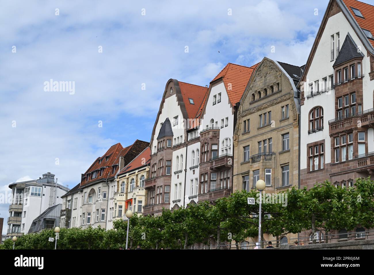 old houses in dusseldorf city center, germany Stock Photo - Alamy