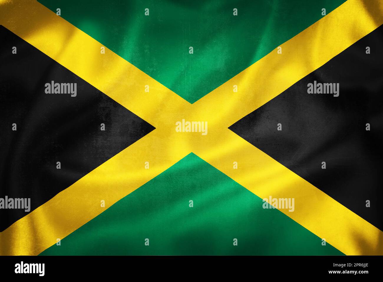 Grunge 3D illustration of Jamaica flag, concept of Jamaica Stock Photo