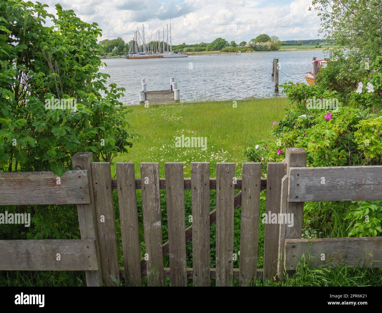 the small city of Arnis at the schlei river Stock Photo