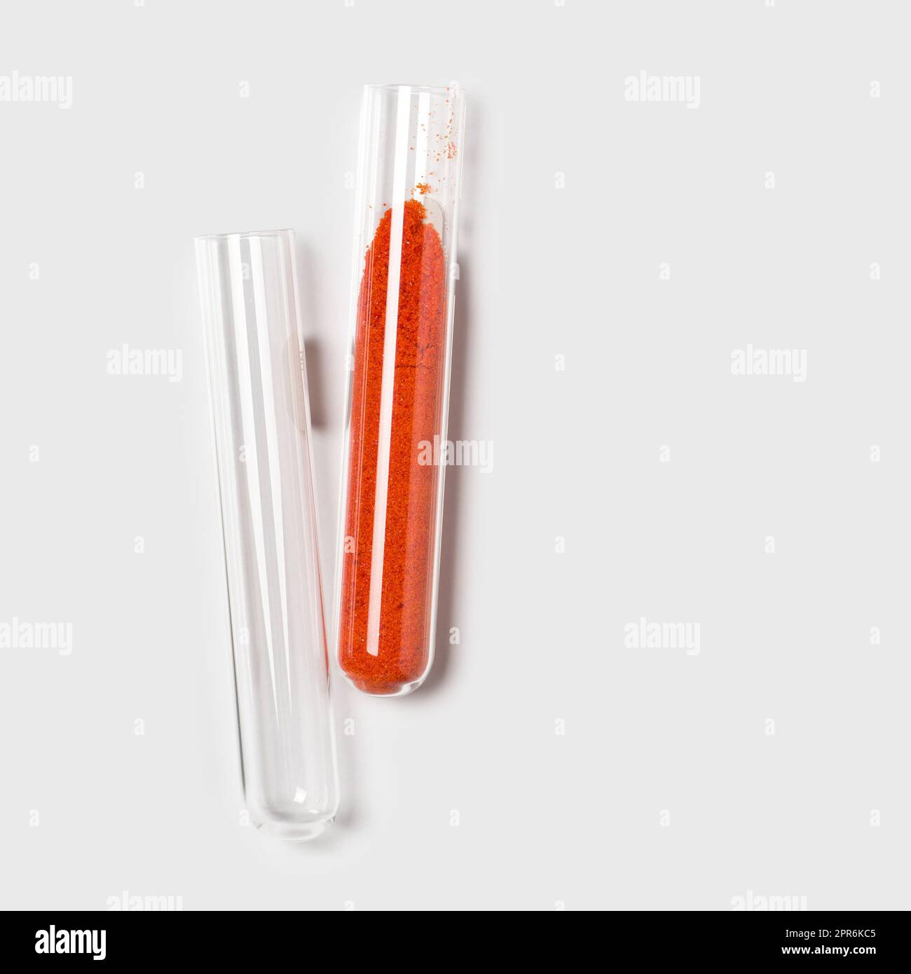 Closeup chemical ingredient on white laboratory table. Potassium