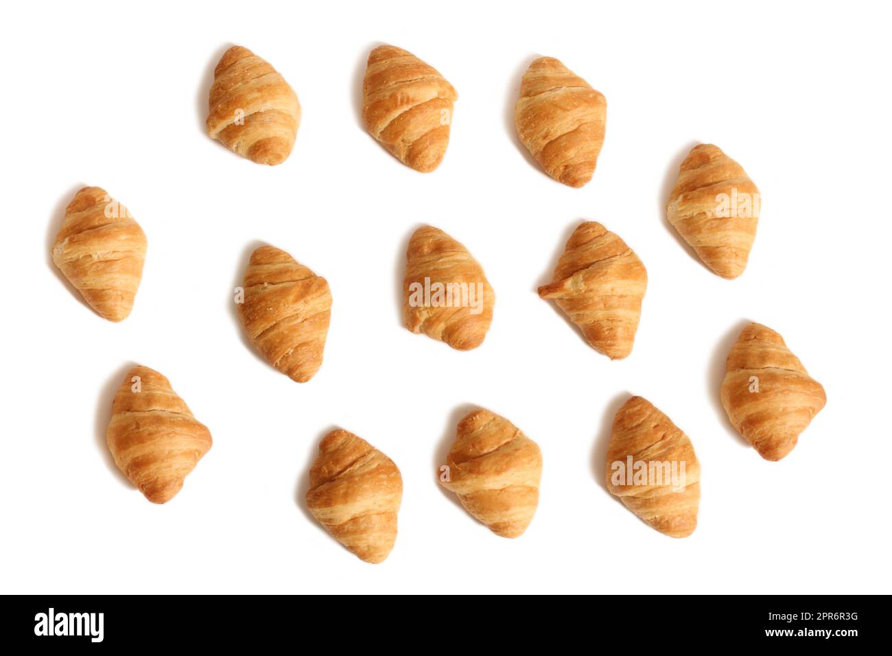 Fresh Baked Croissant Rolls Isolated on White Background Stock Photo ...