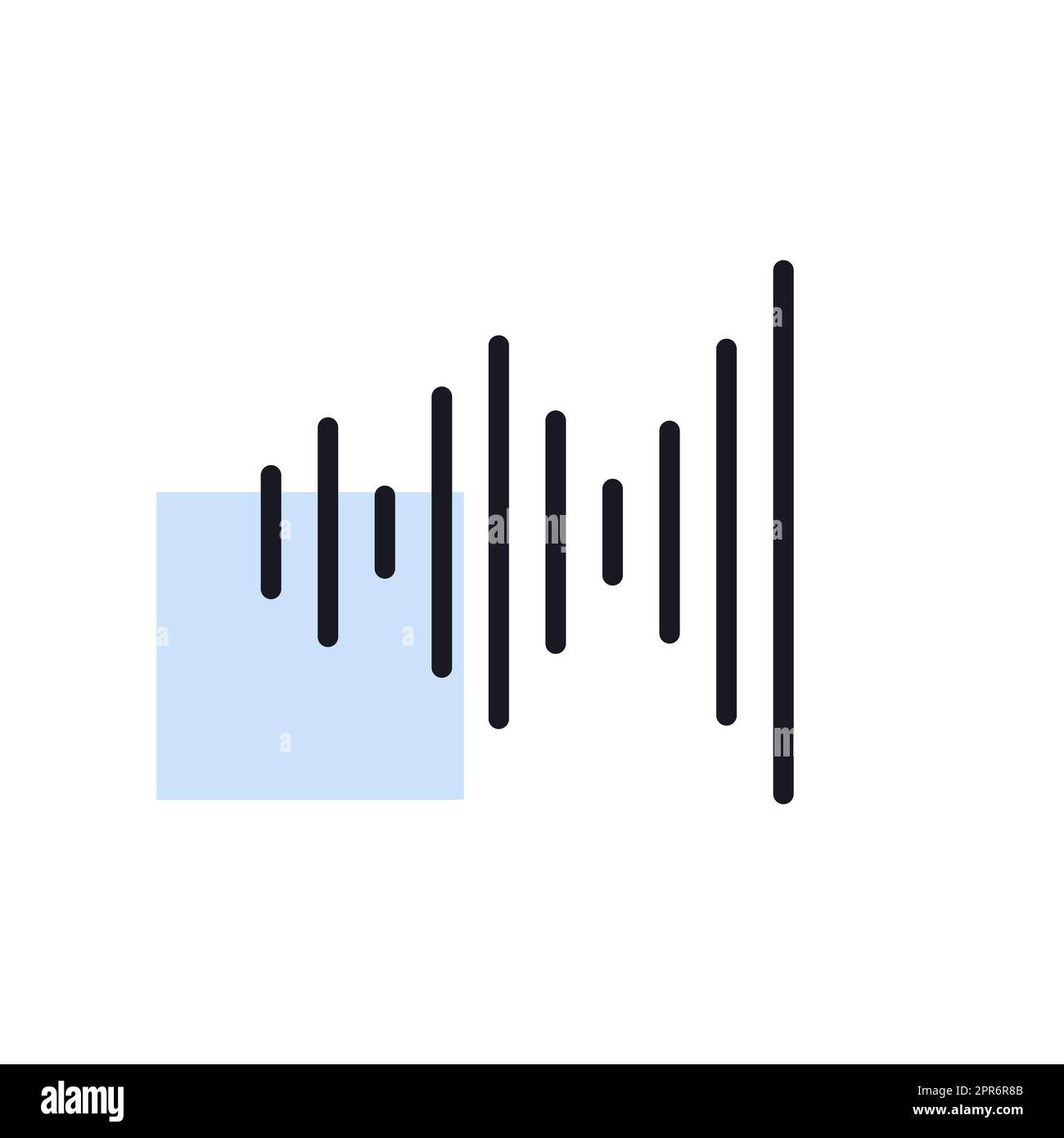 Equalizer, frequency vector isolated icon. Audio signal. Music sign ...