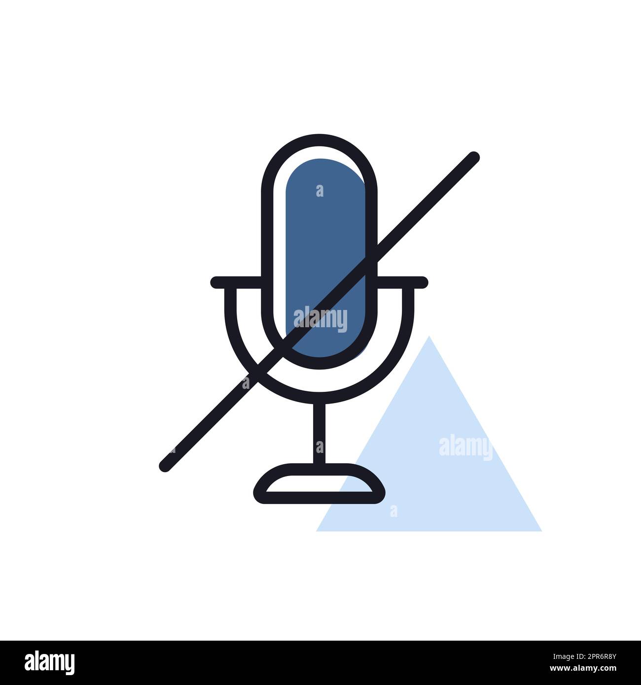 Microphone, mic mute vector isolated icon. Music sign. Graph symbol for