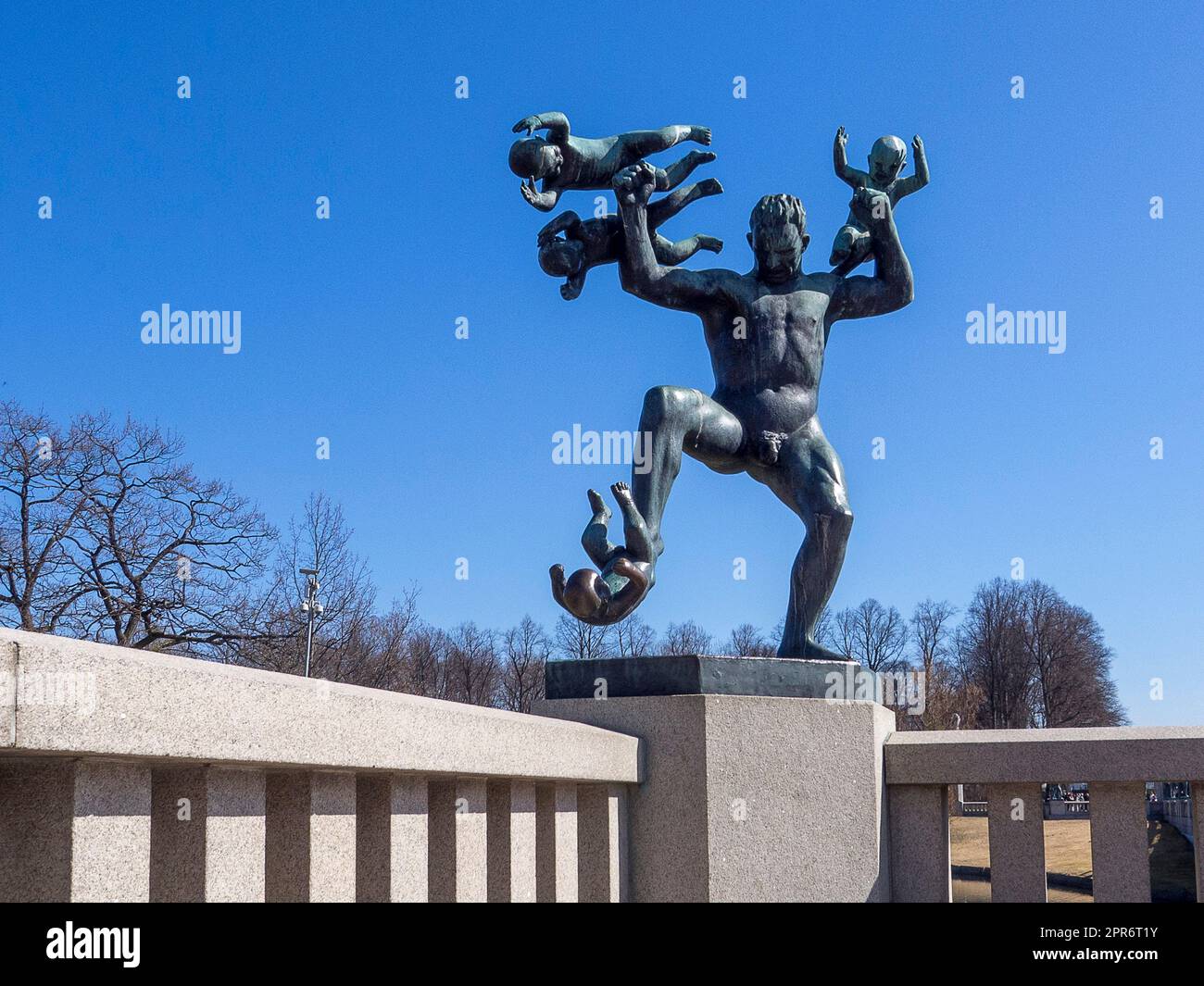 Norway, Oslo, Sculptures of Gustav in the Vigelandspark Stock Photo - Alamy