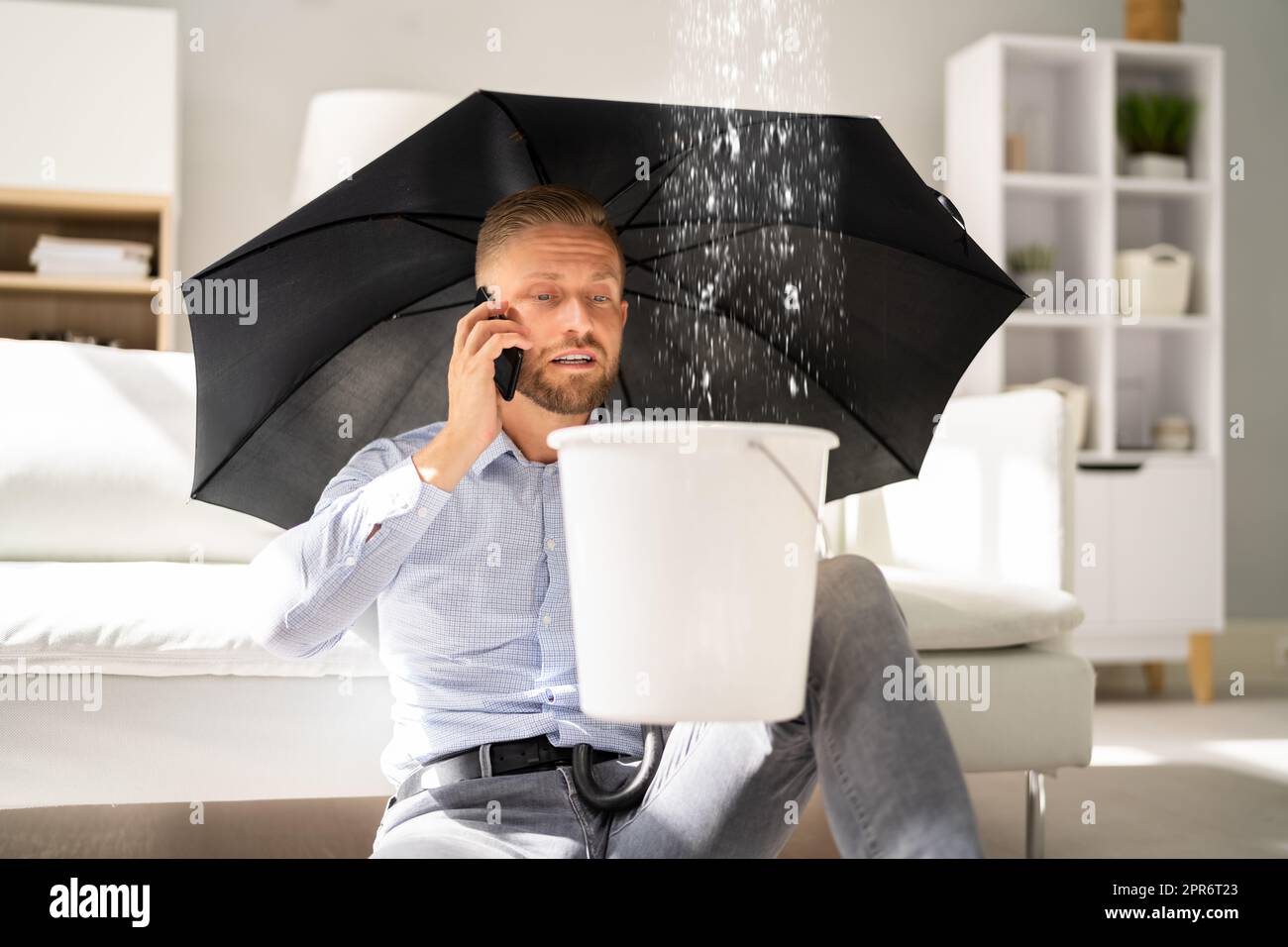 Emergency Leak Damage Water Leak Stock Photo Alamy
