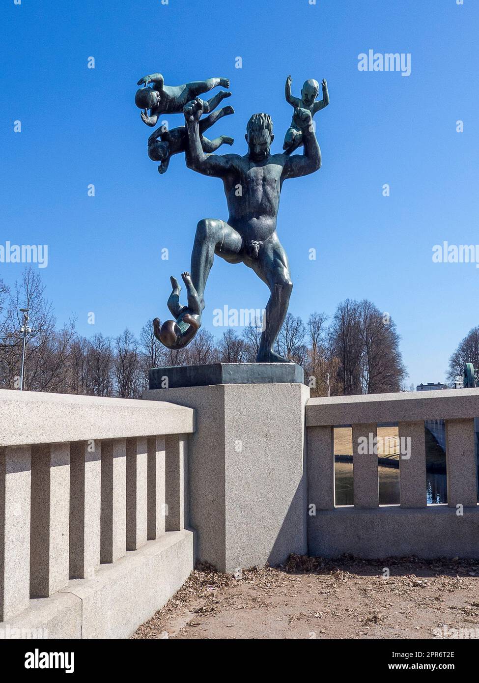 Norway, Oslo, Sculptures of Gustav in the Vigelandspark Stock Photo - Alamy