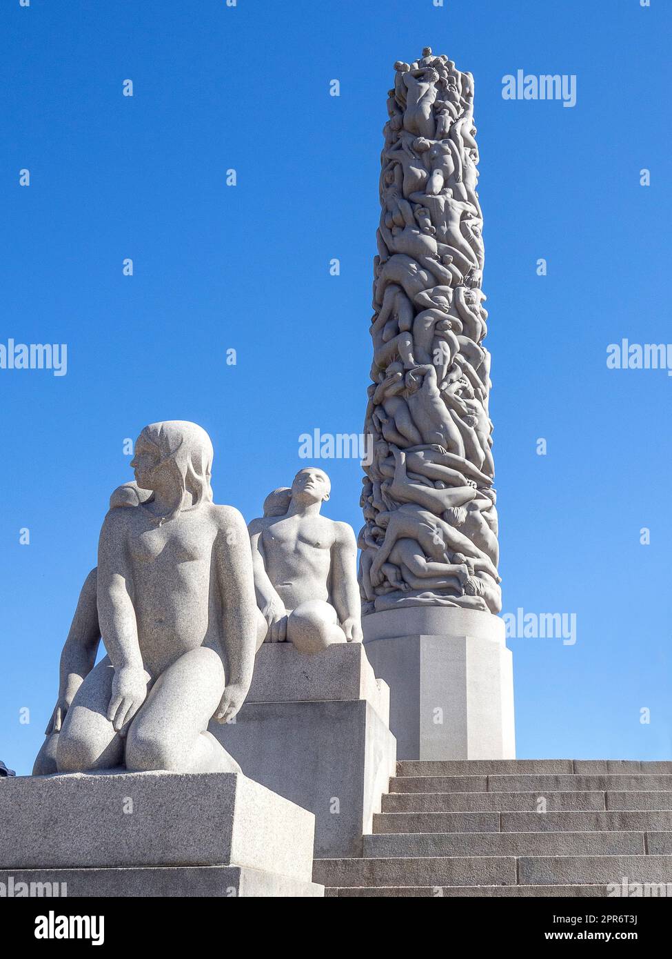 Norway, Oslo, Sculptures of Gustav in the Vigelandspark Stock Photo - Alamy