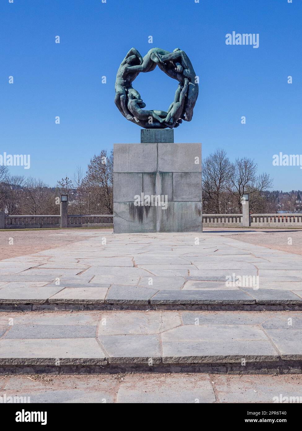 Norway, Oslo, Sculptures of Gustav in the Vigelandspark Stock Photo