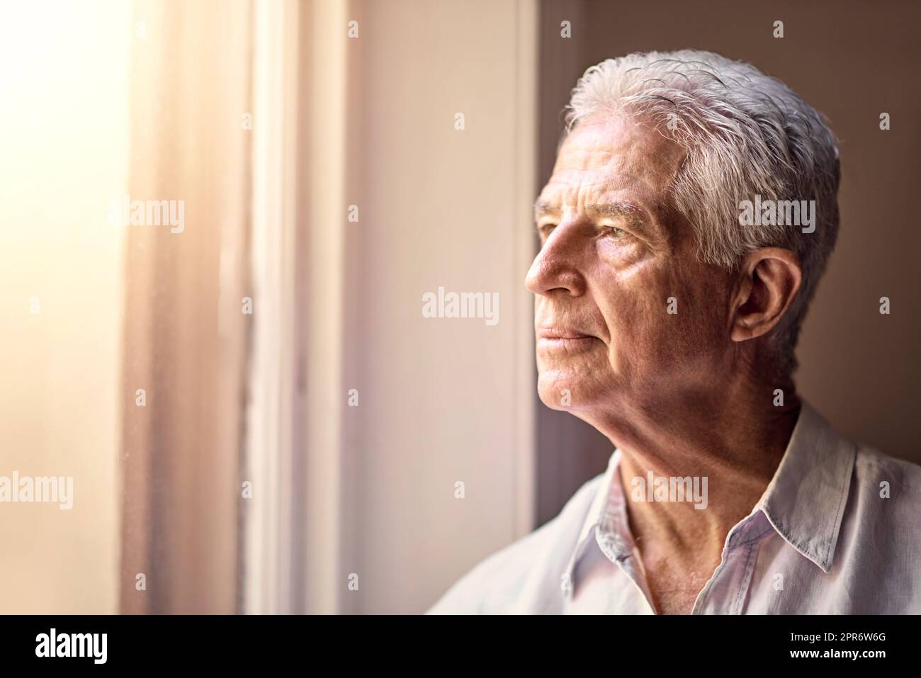 Memories are timeless treasures of the heart. Shot of a senior man looking thoughtful. Stock Photo