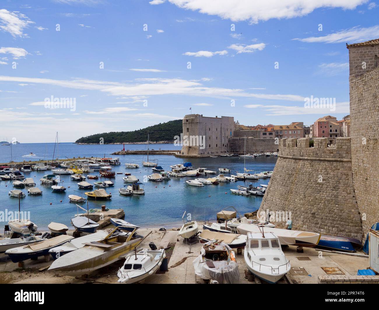 Croatia, Dubrovnik - Adriatic Sea, Old Port Stock Photo - Alamy