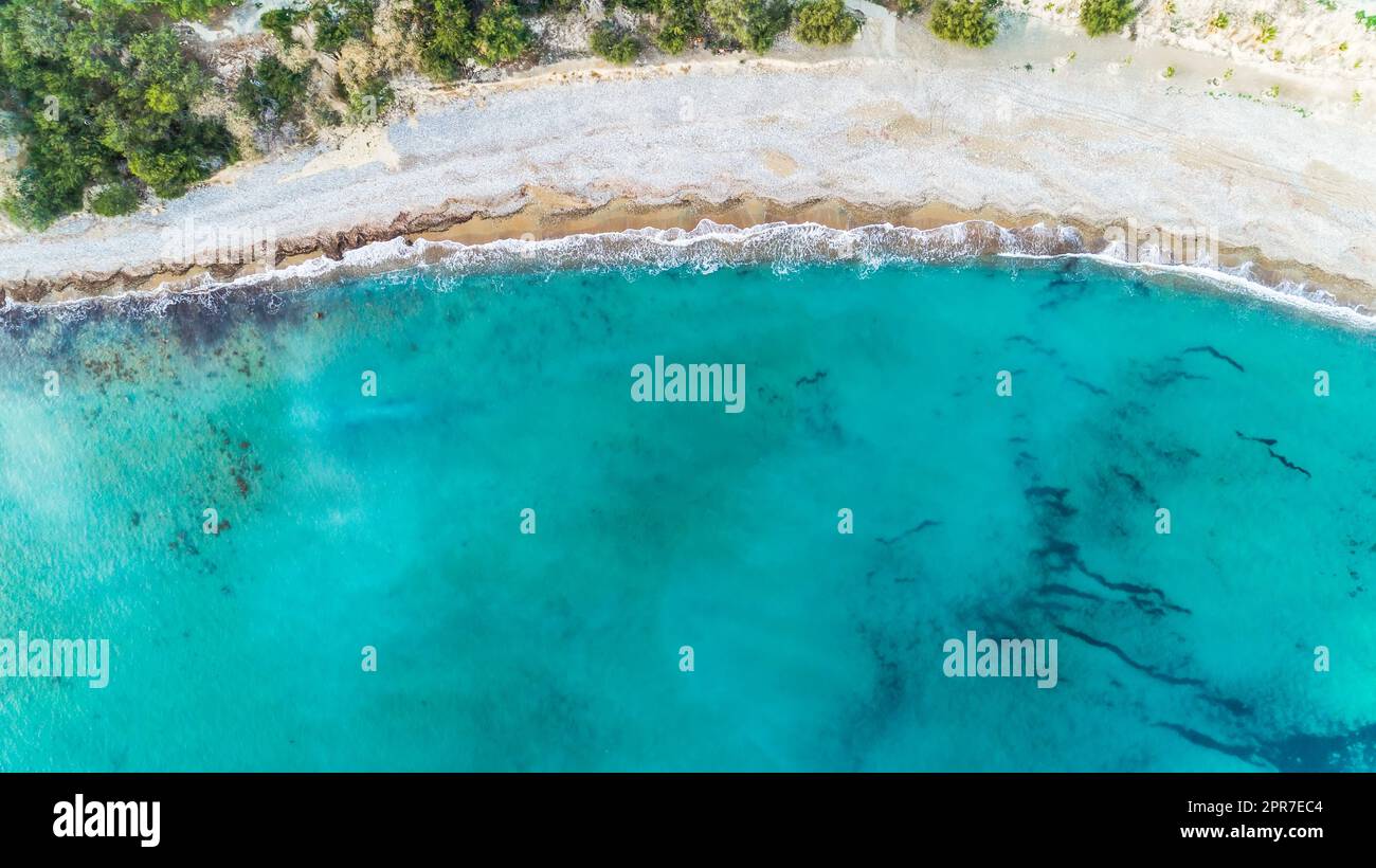 Aerial Pissouri bay, Limassol, Cyprus Stock Photo