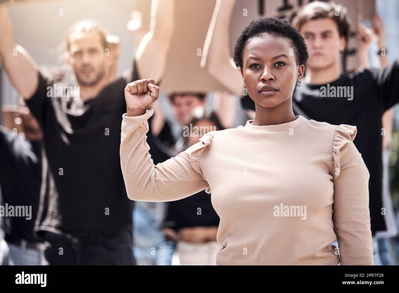Protesting Fight This is the most important fight of their lives. Shot of a group of ...