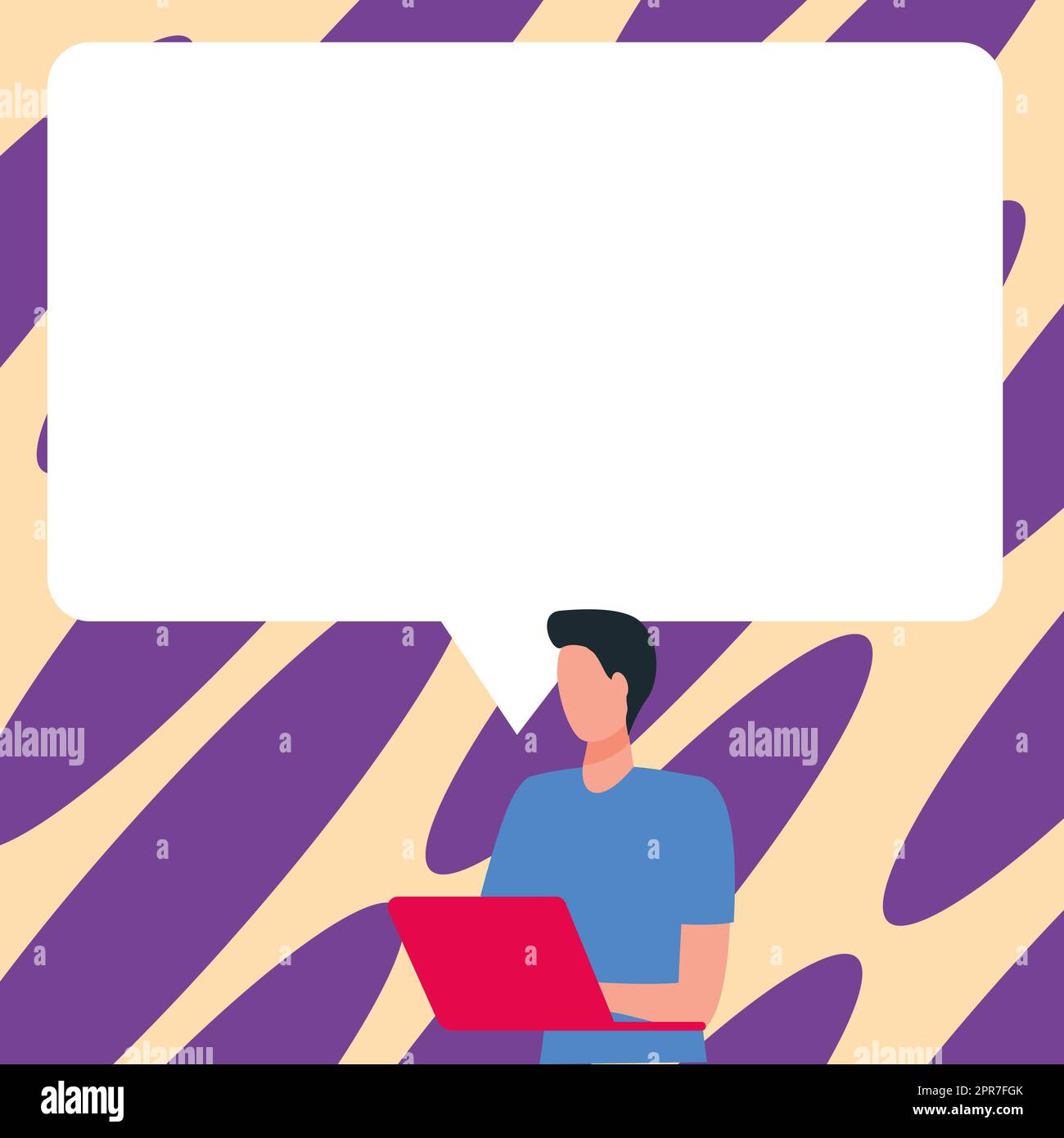Drawing With Conversation Bubble Showing New Announcement. Speech ...