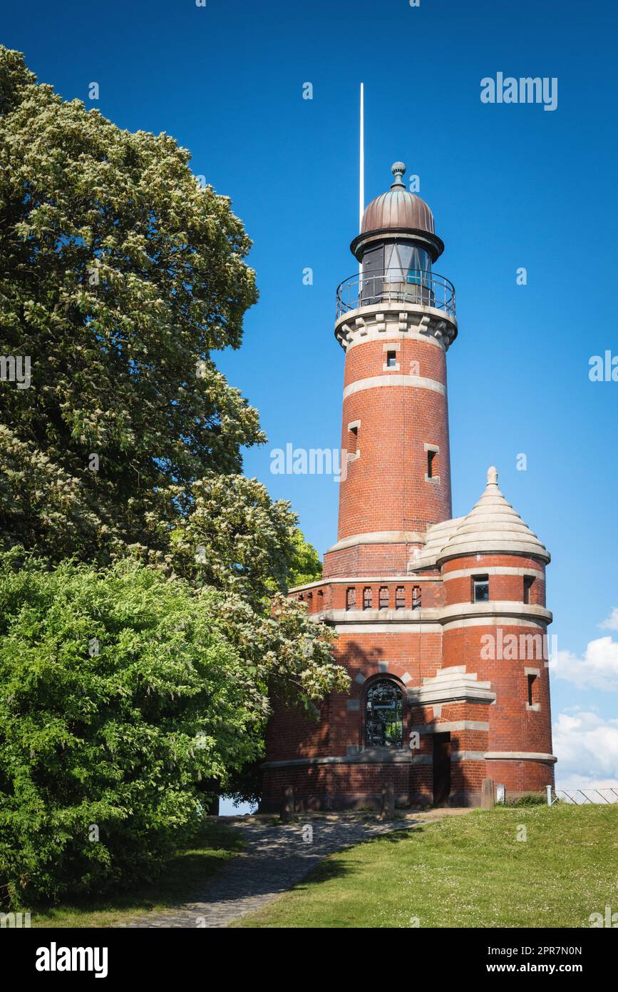 Holtenau Lighthouse in Kiel, Germany Stock Photo