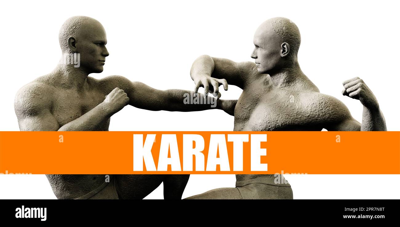 Karate Classes Training Fighting Concept Background Stock Photo