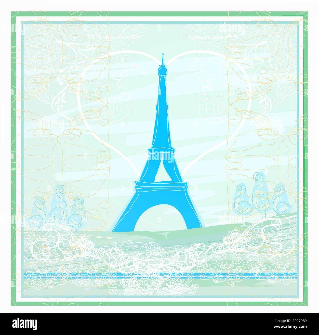 Eiffel tower artistic background. Vector illustration Stock Photo - Alamy