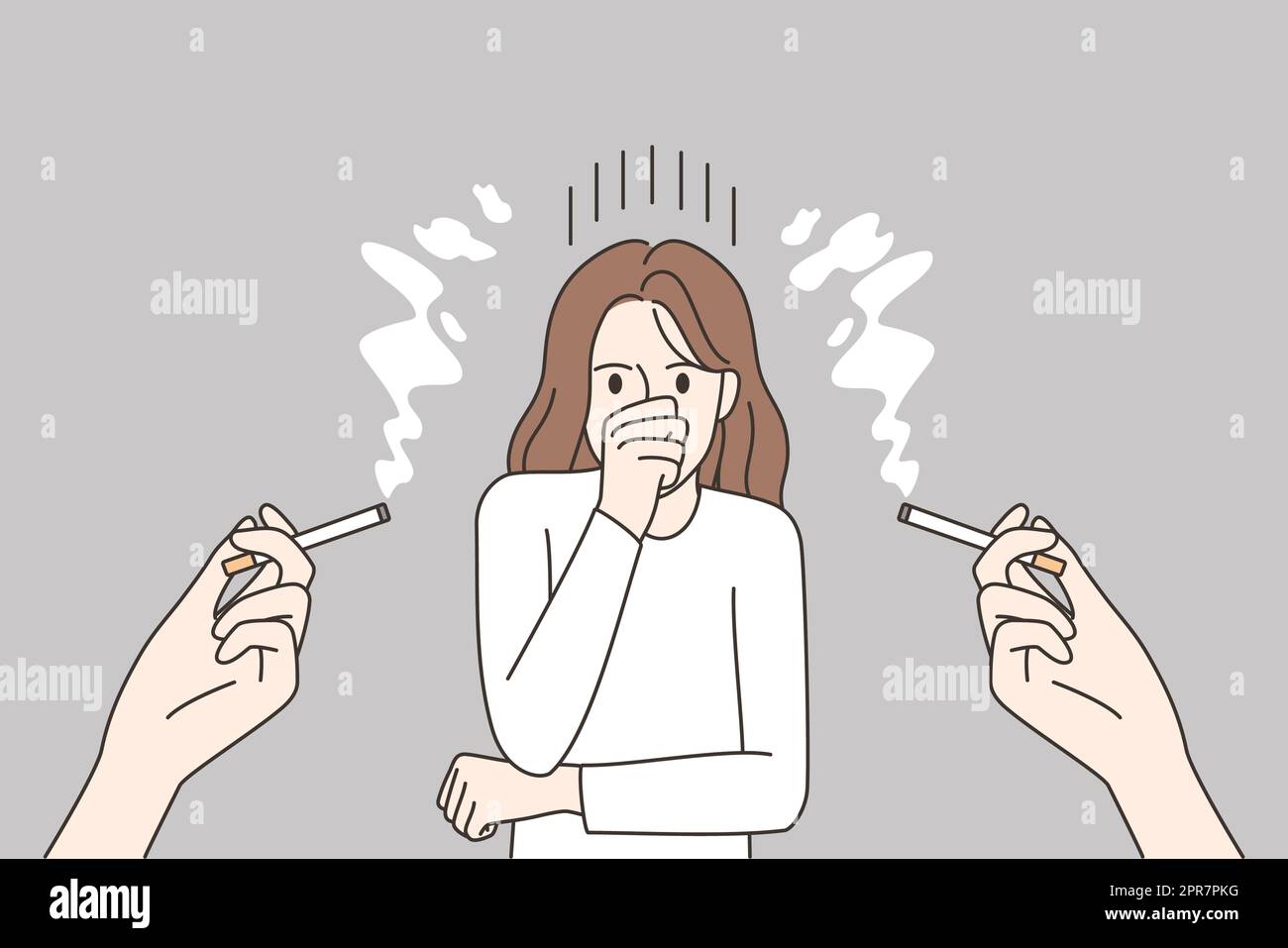 Unhealthy People Smoking