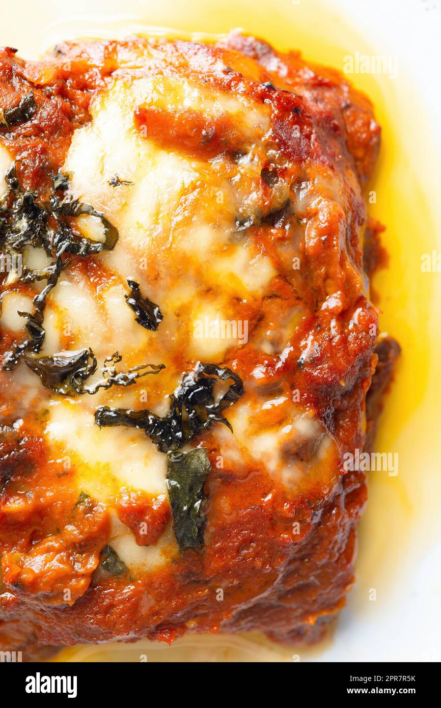 italian eggplant parmigiana Stock Photo Alamy