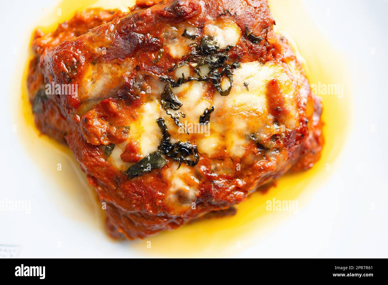 italian eggplant parmigiana Stock Photo Alamy