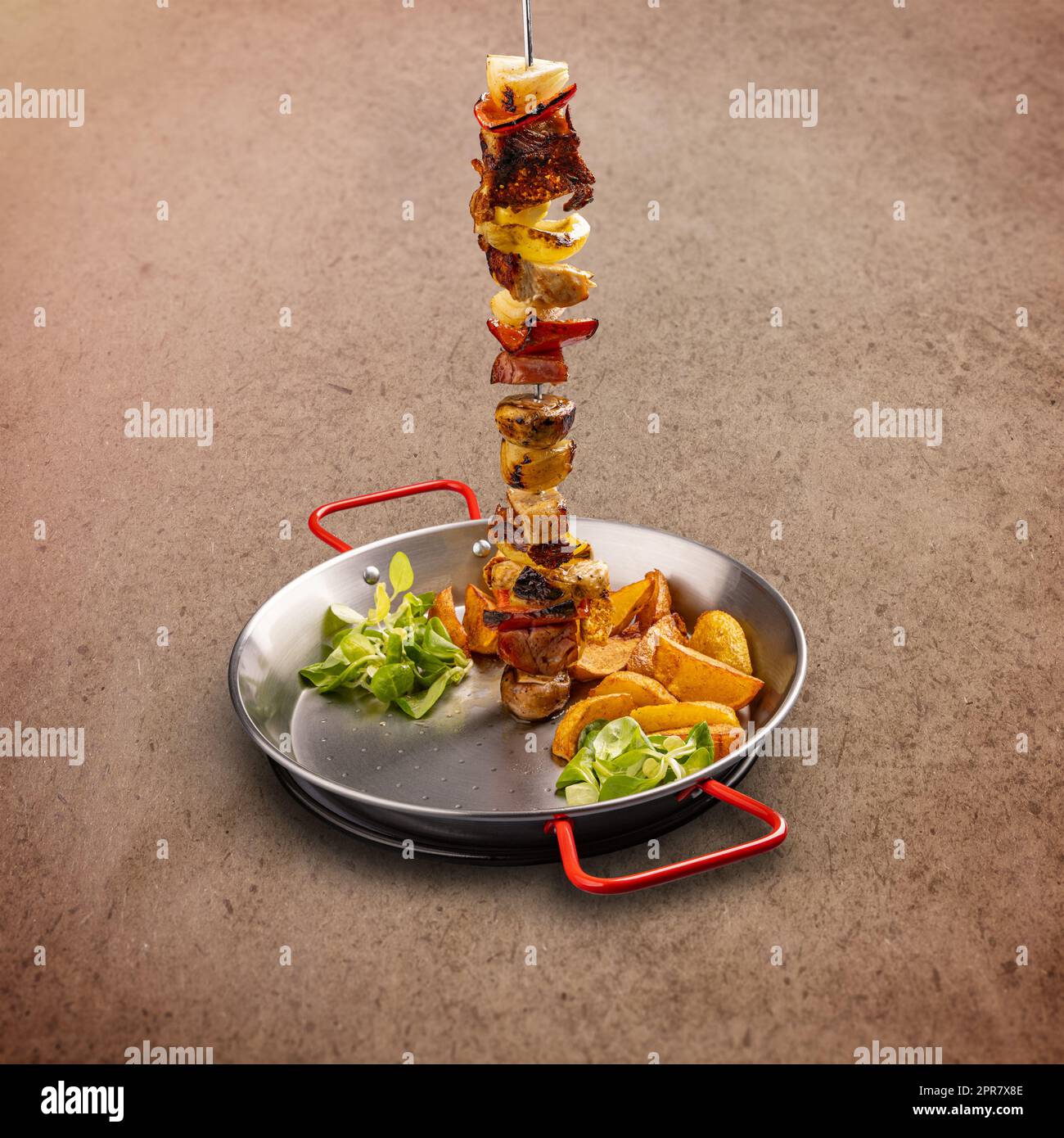 Shashlik Or Shashlyk (meaning Skewered Meat) Was Originally Made Of Lamb.  Stock Photo, Picture and Royalty Free Image. Image 88128379.