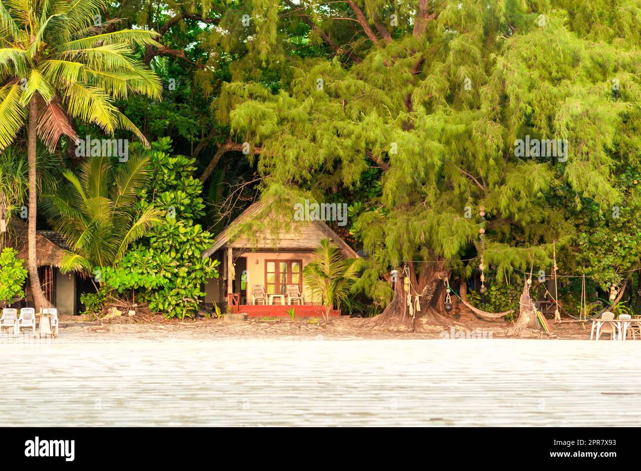 Stylish cabanas at the beachside on Ko Phayam in Thailand Stock Photo ...