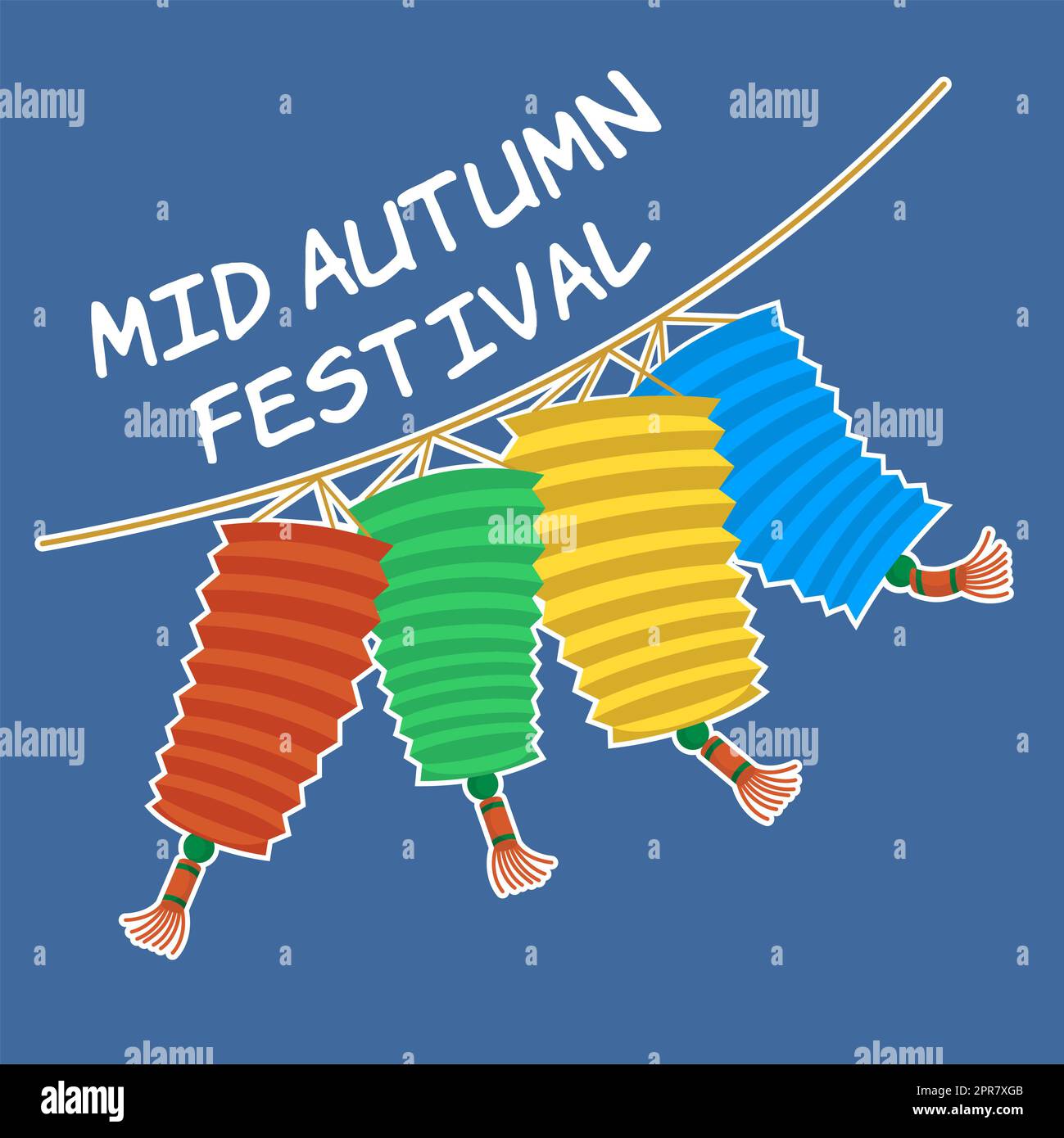 Mid autumn festival flat hi-res stock photography and images - Alamy