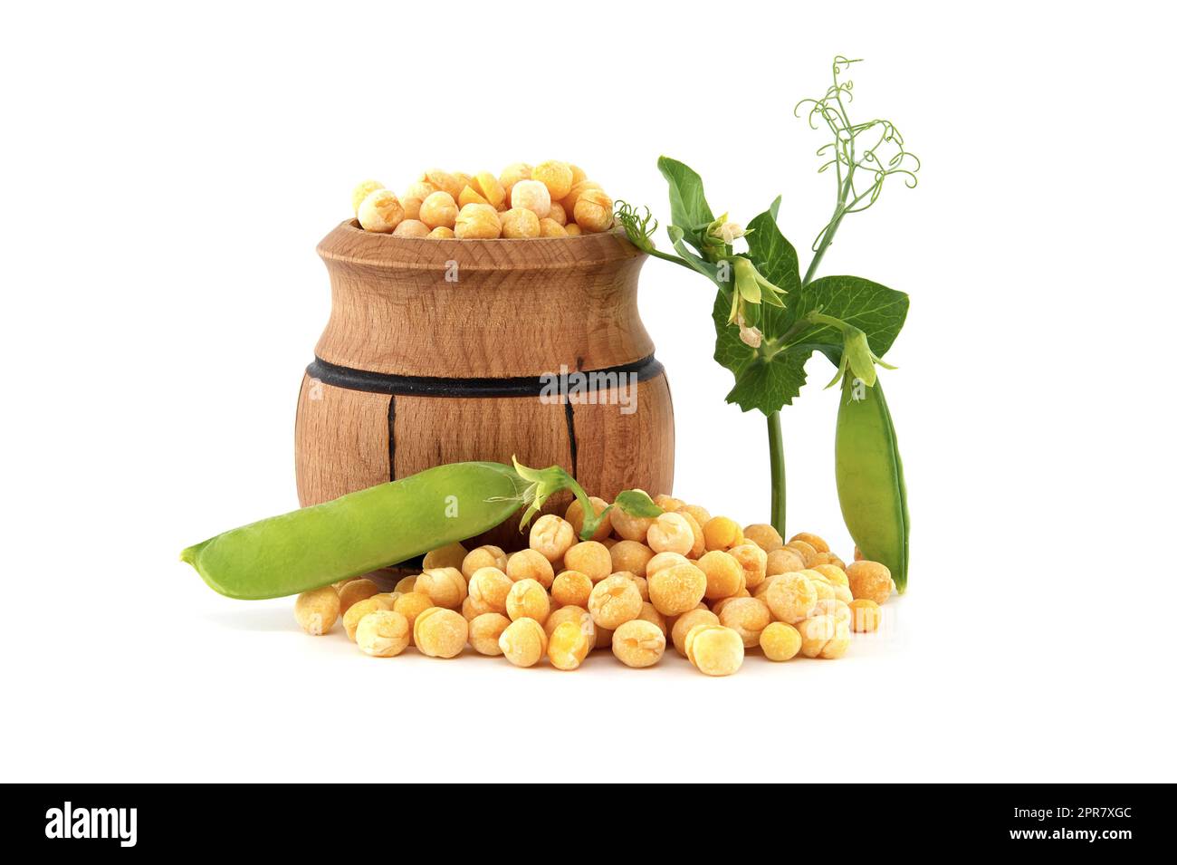 Dry whole peas and sweet peas with green leaves Stock Photo Alamy