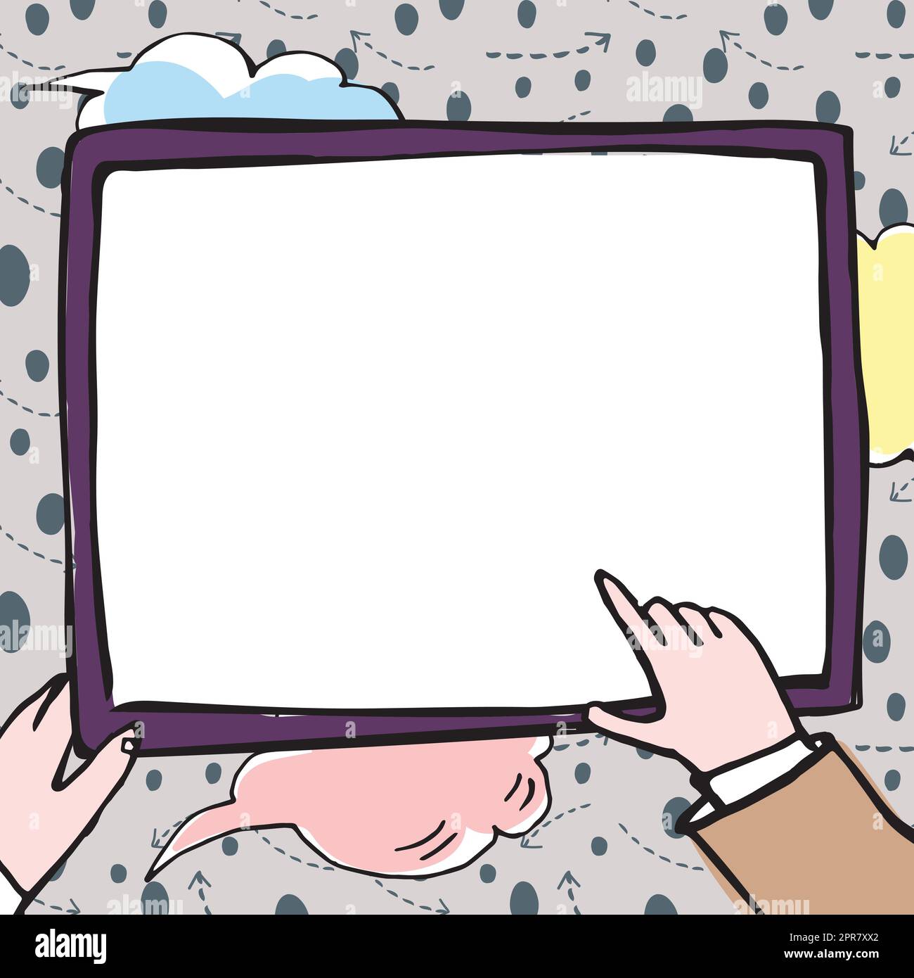 Hands Holding Paper Showing New Ideas Surrounded With Stars. Palms ...