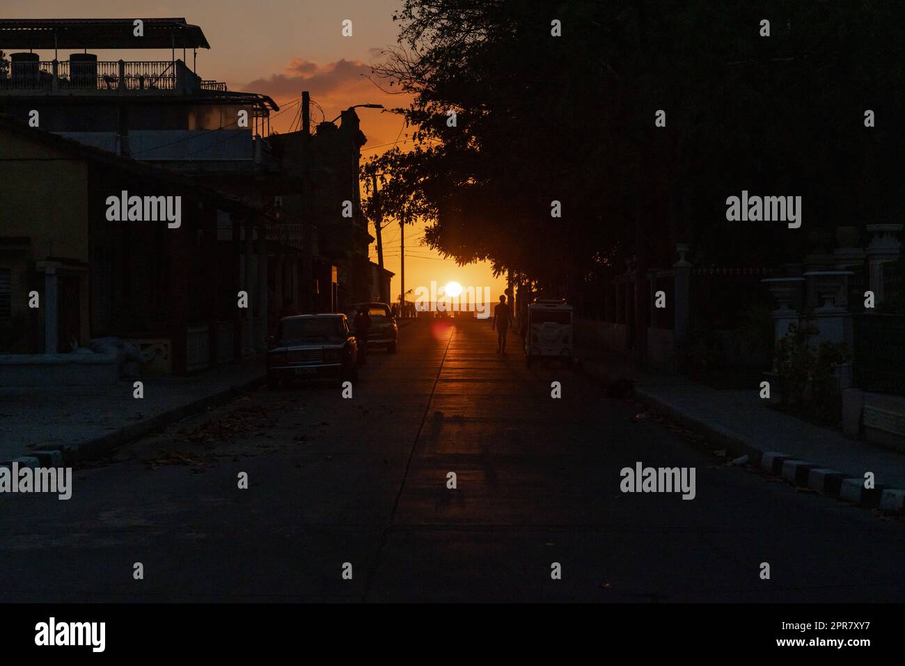 Cienfuegos Sunset punta Gorda Stock Photo