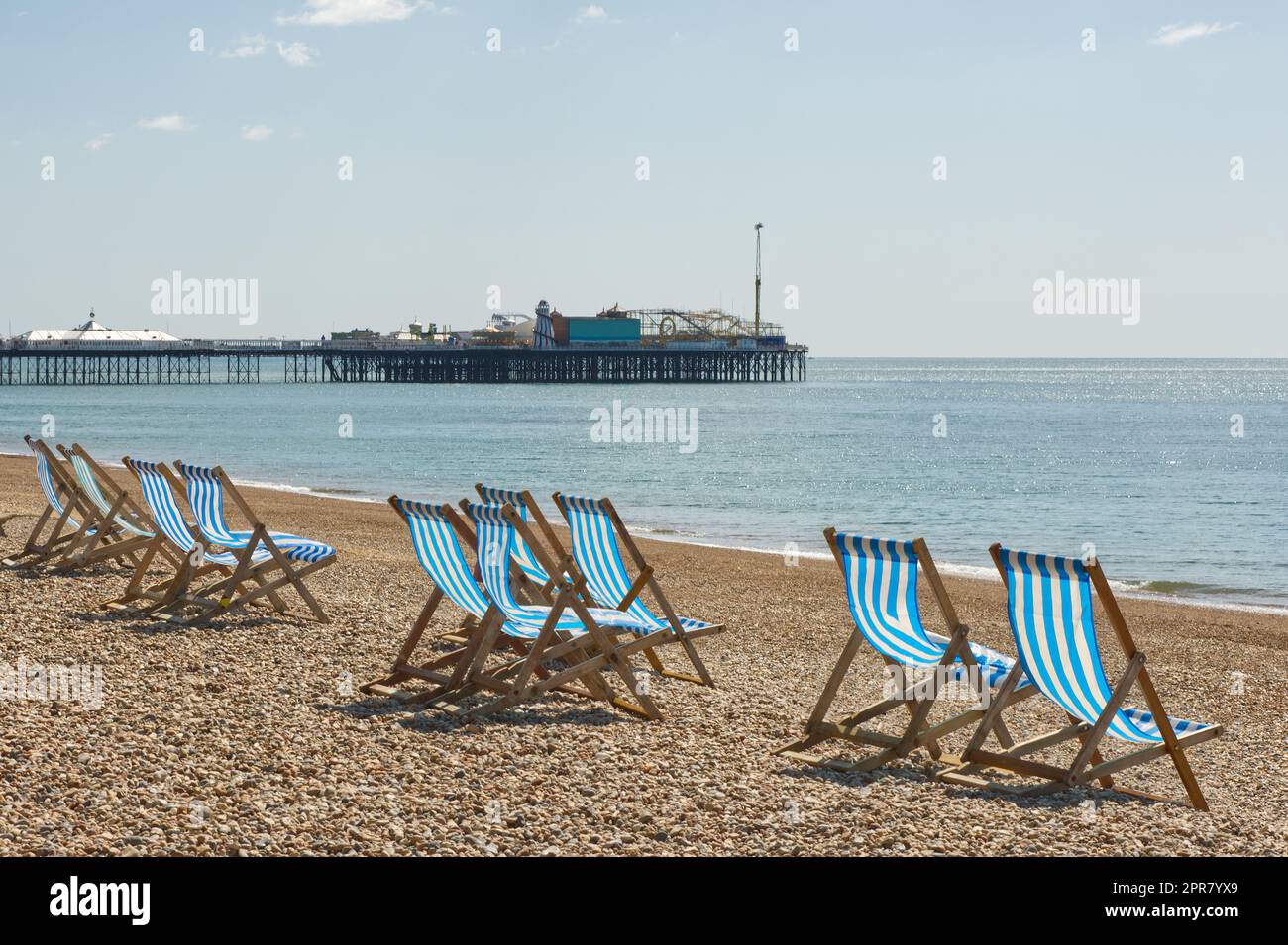 Brighton Beach and pier, England Stock Photo